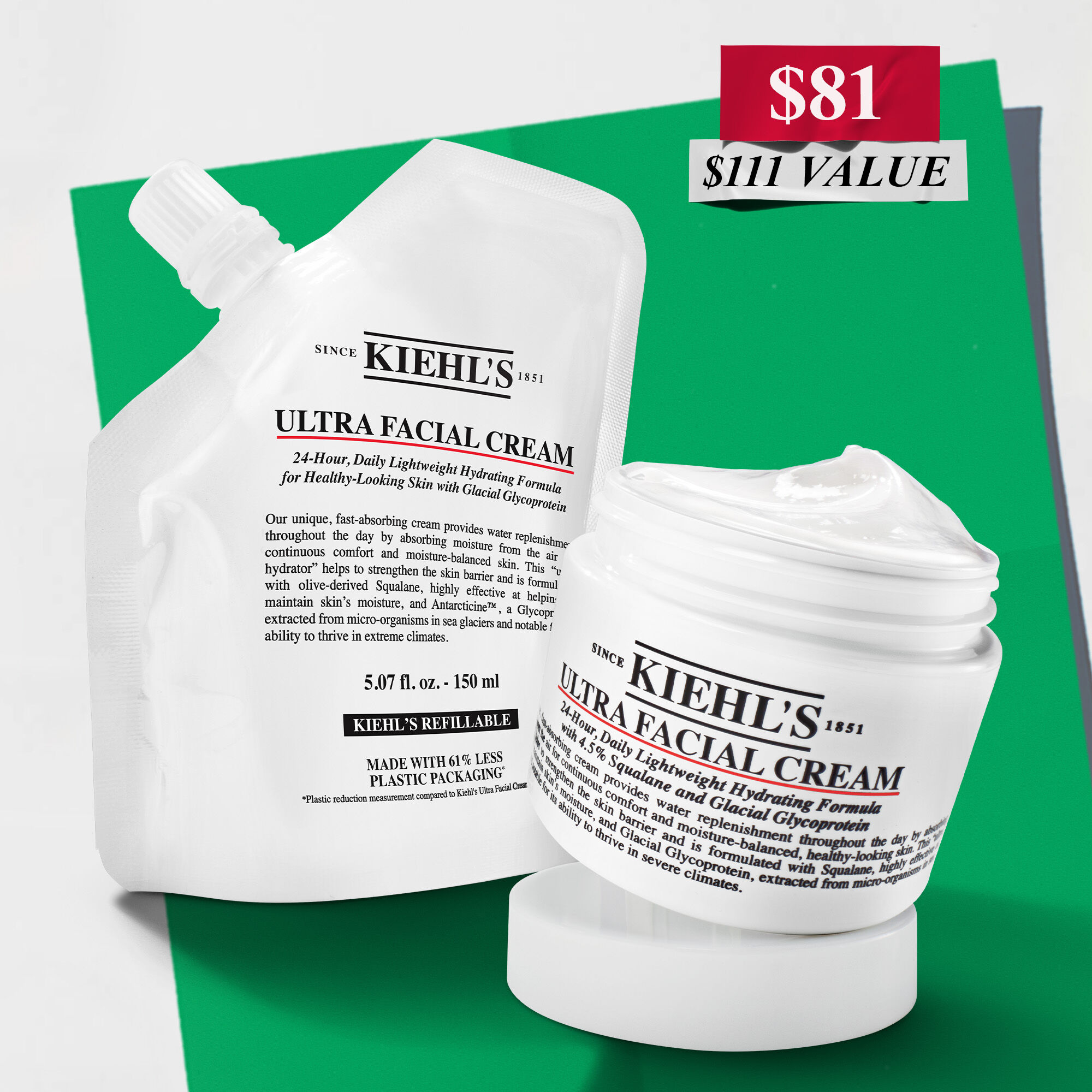 Kiehl's Ultra Facial Cream リフィルx2 HYDRATION REFILLERY SET - Skincare Set - Kiehl's